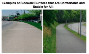 These are examples of ideal sidewalks.